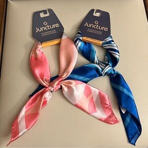 Multipurpose Pink and Blue Scarf Set